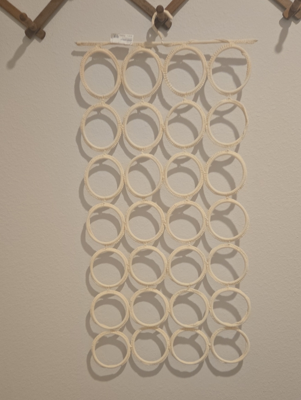 IKEA Cream Circular Woven Scarf Hanger